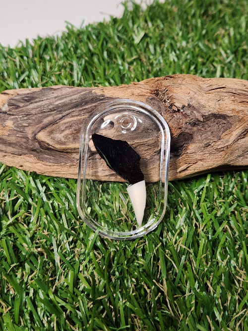 Obsidian flake mini knife pendant
