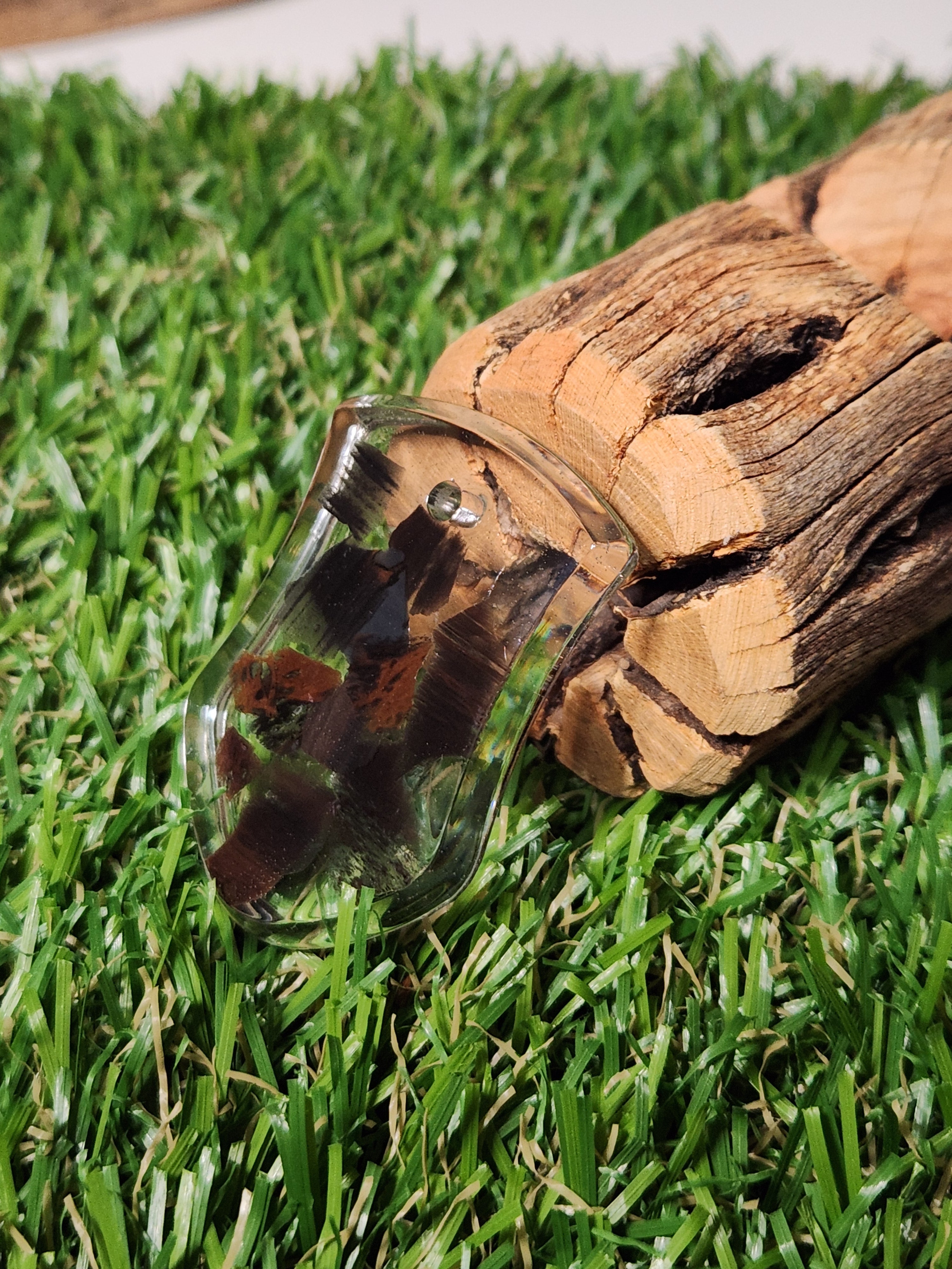 Obsidian flake pendant