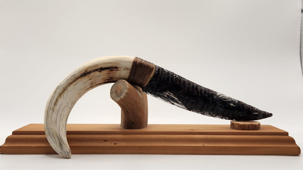 Tri Color Transparent Stone + Warthog Tusk