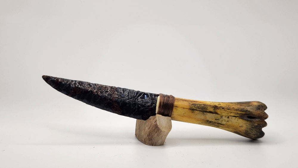 Charcoal Mahogany Obsidian + Bone