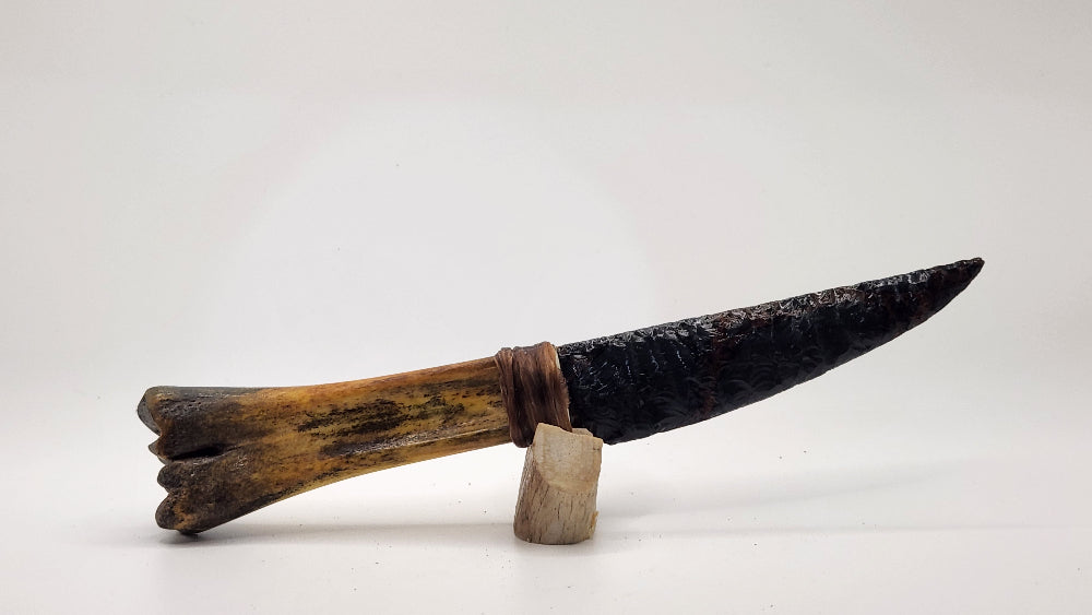 Charcoal Mahogany Obsidian + Bone