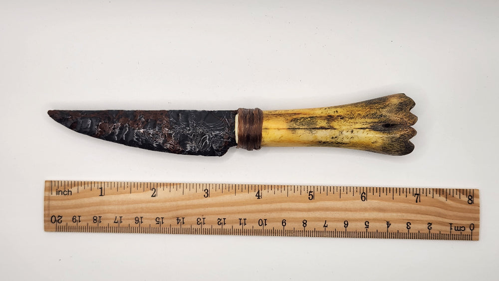 Charcoal Mahogany Obsidian + Bone