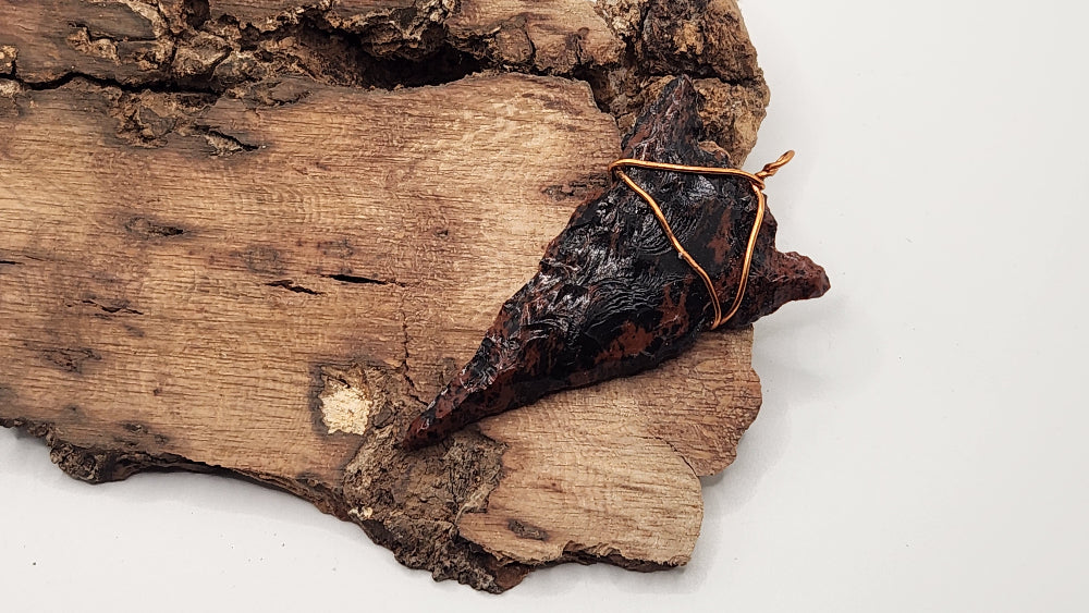 Mahogany Arrow Head Necklace pendant
